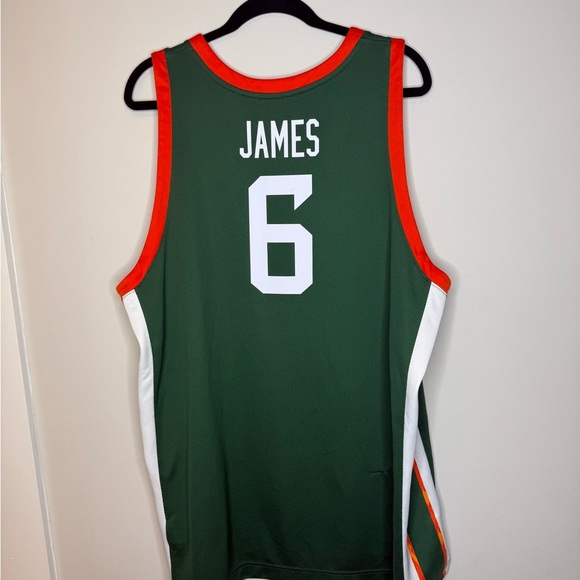 Men's Nike x LeBron James Green Florida A&M Rattlers Basketball Jersey - Picture 6 of 9
